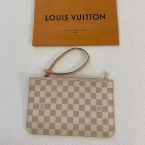 Louis Vuitton Neverfull MM Pouch - Damier Azur